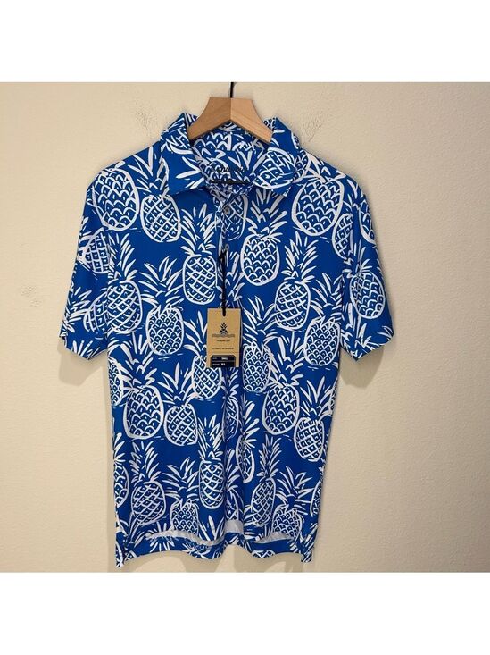 chubbies Other - Chubbies Thigh Napple Polo Men’s Small – All-Over Pineapple Print – Stretch –NWT